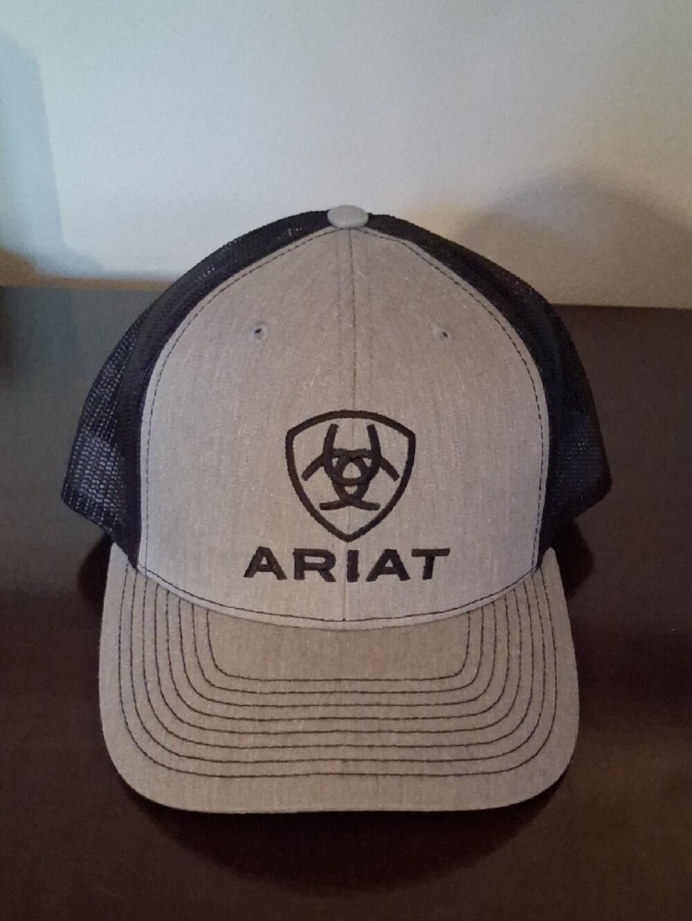 Ariat Two-Tone Gray and Black Mesh Back Cap